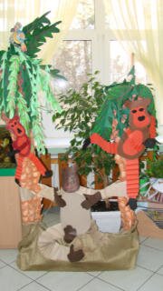 Dekoracja z palmami